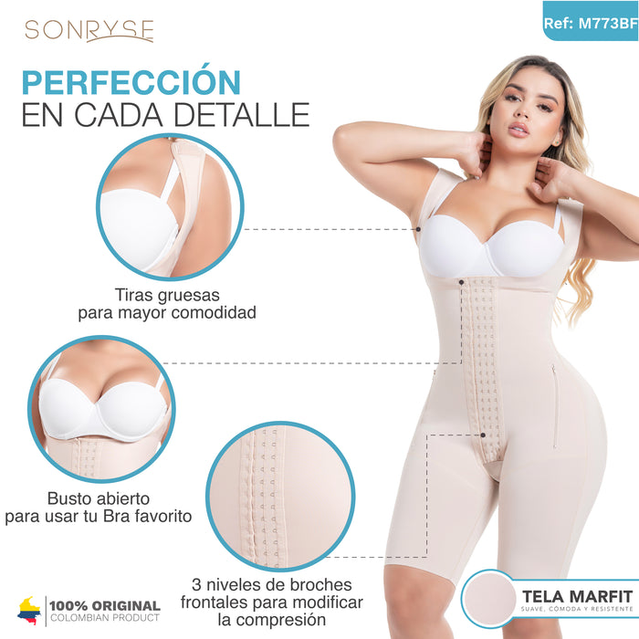 SONRYSE M773BF Fajas Colombianas Post Quirúrgicas Post Lipo BBL Busto Libre Marfit