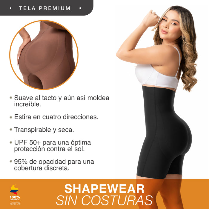 Sonryse SP42NC Fajas Colombianas Short Levanta Glúteos sin Costuras Control de Abdomen