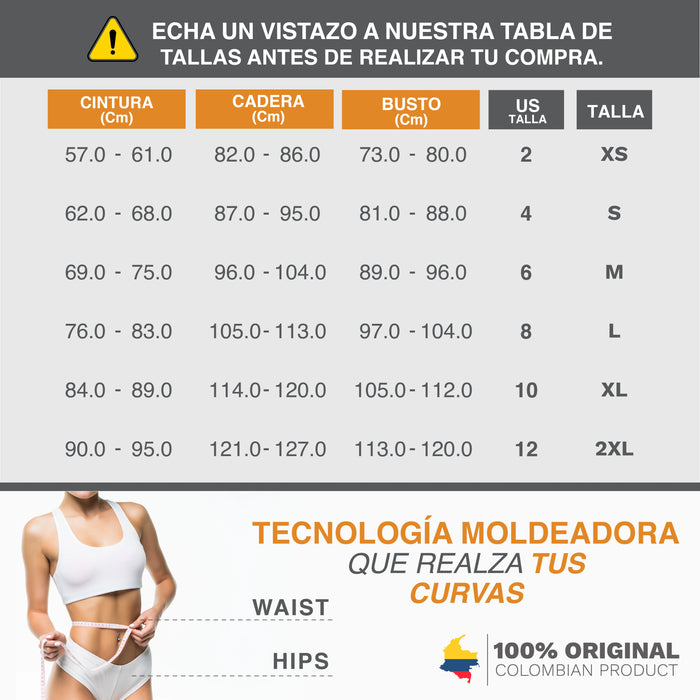 SONRYSE SP46NC Fajas Colombianas Reductoras y Moldeadoras Levanta Cola Media PIerna