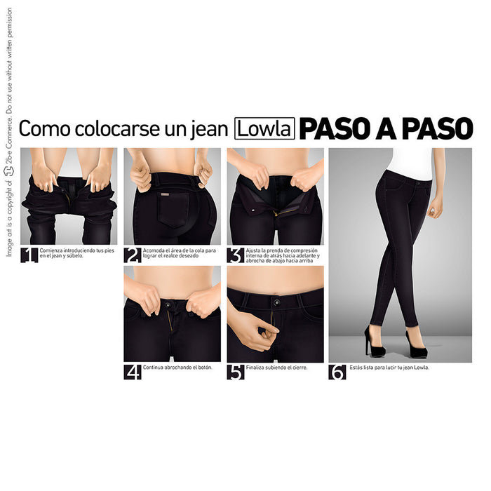 Lowla 218235  Jeans Colombianos Ajustados con Faja Interna— Cata1og México