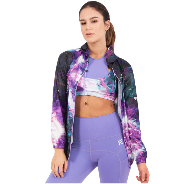 FLEXMEE 982000 Chaqueta Fractales Sublimada con Capucha | Poliester- Pal Negocio