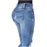 Lowla 219936 | Jeans Rasgados Skinny Levanta Cola | Diseño de Pretina Ancha