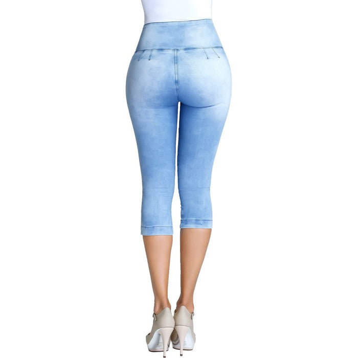 Lowla 239257 | Jeans Capri Colombianos Levanta Cola con Faja Interna