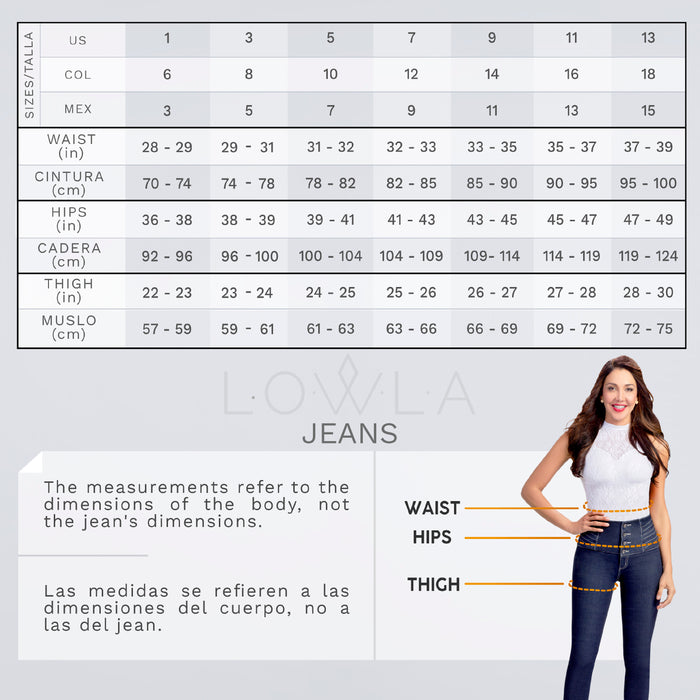 Lowla 218235 | Jeans Colombianos Ajustados con Faja Interna