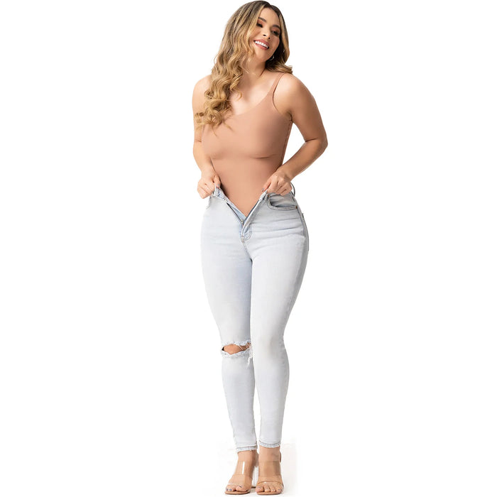 Sonryse SP43NC Fajas Colombianas tipo Jumpsuit Levanta Glúteos Sin costuras Moldeadora Abdominal